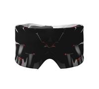 Cache-yeux et oreilles avec imprimé araignée noire - Bloque le bruit - Pour adultes, enfants, hommes et femmes