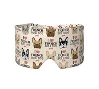 Cache-yeux et oreilles avec imprimé chien français - Occultant - Bloque le bruit - Pour adultes, enfants, hommes et femmes