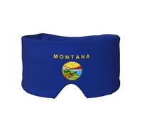 Cache-yeux et oreilles avec imprimé drapeau de l'État du Montana - Doux et occultant - Pour adultes et enfants