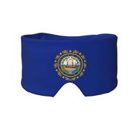 Cache-yeux et oreilles avec imprimé drapeau de l'État du New Hampshire - Doux et occultant - Pour adultes et enfants