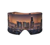 Cache-yeux et oreilles avec imprimé horizon de Los Angeles pour adultes et enfants pour dormir, voyage, maison, bureau, aide pour une sieste réparatrice