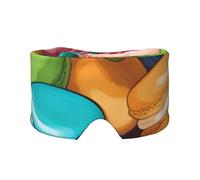 Cache-yeux et oreilles avec imprimé macaron et biscuit - Occultant - Bloque le bruit - Pour adultes, enfants, hommes et femmes