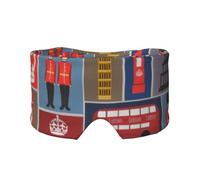 Cache-yeux et oreilles avec imprimé symboles de l'Angleterre - Occultant - Bloque le bruit - Pour adultes, enfants, hommes et femmes