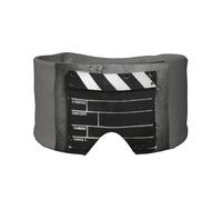 Cache-yeux et oreilles de film classique avec imprimé noir pour adultes et enfants, pour dormir, voyage, maison, bureau