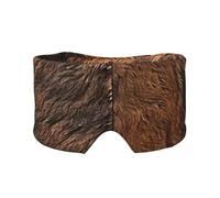 Cache-yeux et oreilles en cuir de vache marron pour adultes et enfants pour dormir, voyage, maison, bureau