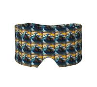 Cache-yeux et oreilles en forme d'animal mignon avec imprimé loutres marron pour adultes, doux et occultant pour dormir, maison, bureau, voyage