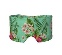 Cache-yeux et oreilles hawaïens avec imprimé feuilles tropicales et fleurs pour adultes et enfants, pour dormir, voyage, maison, bureau, aide pour une sieste réparatrice