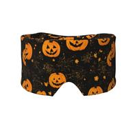 Cache-yeux et oreilles imprimé citrouille d'Halloween pour adultes et enfants, pour dormir, voyage, maison, bureau, aide pour une sieste réparatrice