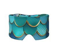 Cache-yeux et oreilles imprimé écailles de sirène pour adultes et enfants, pour dormir, voyage, maison, bureau, aide pour une sieste réparatrice