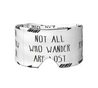 Cache-yeux imprimé « Not All Who Wander are Lost » pour la sieste, le voyage, le yoga, le voyage, le bureau, l'avion