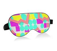 Cache-yeux léger rempli de coton doux avec design incurvé | Cool Smooth Nylon Inner Surface Soft Sleep Blindfold Long Distance Voyage Voyage Formes Géométriques