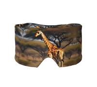 Cache-yeux motif girafe africaine majestueux pour la sieste, le voyage, le yoga, les yeux bandeau, voyage, bureau, sieste, avion