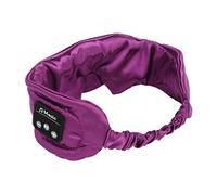 Cache-yeux sans fil en soie avec bloc de lumière et batterie 150 mAh ultra fin pour dormir la nuit (violet)