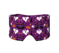 Cache-yeux violet avec imprimé horreur d'Halloween pour sieste, voyage, yoga, voyage, voyage, sieste, avion