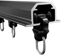 Cacher Le Rail Curtai Encastré, Le Rail Slidig Curtai, L’Ensemble De Rails Curtai en Aluminium, Le Rail Curtai Robuste, pour Séparateur De Pièce, B, 110cm/3.6ft