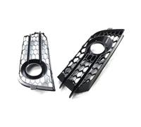Caches Antibrouillard Compatible Avec Pour A1 8X 2010 2011 2012 2013 2014 Couvercle De Phare Antibrouillard Grille Avant Hexagonale En Nid D'abeille OEM : 8X0807681A(Gloss black)