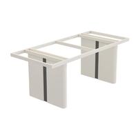 Câches de bureau robustes, hauteur 73 cm Cadre de travail, pied carré de métal bricolage pour table, jambes de table à manger remplacement avec vis pour table banc de meubles de table basse (blanc,