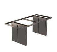 Câches de bureau robustes, hauteur 73 cm Cadre de travail, pied carré de métal bricolage pour table, jambes de table à manger remplacement avec vis pour table banc de meubles de table basse (noir,