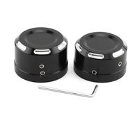 Caches de Fourche Moto Cache-écrou d'axe arrière Noir Moto Convient pour Harley Softail 2018-2024 Fat Boy Street Bob Low Sport Glide(Black)