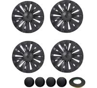 Caches de moyeu de roue, plastique ABS durable, installation facile par encliquetage, style de lame 4 PCS
