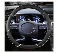 Caches de Volant Housse De Volant De Voiture en Cuir PU pour Hyundai pour Tucson 2021 2022 NX4 pour Elantra 2020 pour Sonata 10th 2020 2021 2022 Accessoires Auto Housse Volant(Blanc,D Shape)