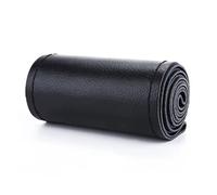 caches de Volant Housses de Volant en Cuir Souple à Faire soi-même, Tresse Universelle, avec Aiguilles et Fil, Accessoires d'intérieur Couvre Volant(Black Thread)