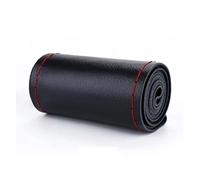 caches de Volant Housses de Volant en Cuir Souple à Faire soi-même, Tresse Universelle, avec Aiguilles et Fil, Accessoires d'intérieur Couvre Volant(Black Red Thread)