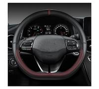 Caches de Volant pour Hyundai pour Ioniq 5 2016 2017 2018 2019 2020 2021 2022 Couverture De Volant De Voiture D Forme PU Cuir Auto Accessoires Intérieur Housse Volant(VIN Rouge)