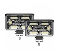 Caches Phares Transparents Barre Lumineuse LED Voiture 4 Pouces Jaune Et Blanc Projecteur Tout-terrain Travail Pour Camion Tracteur 4x4 Bateau Phare Antibrouillard 12v 24v Feu Circulation Diurne