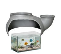 Caches pour Aquarium en Grotte - Habitat pour crevettes imprimé en 3D,Tunnel d'Aquarium - pour Betta, corydoras, Petit cichlidé, Reptile, Poisson-Chat, Crabe, Terrarium, Refuge