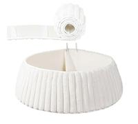 Caches pour Arbre De Noël | Jupe en Peluche Blanche À Motif Rayé Texturé - Cache-Pied De Sapin De Noël Bohème Rustique - pour Usage en Extérieur Fête De Festival d'hiver Maison Lieu
