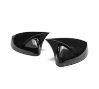 Caches Rétroviseur 1 Paire De Coques De Rétroviseurs Latéraux Pour A3 S3 RS3 8V Pour TDI 2013-2020, Style Brillant/fibre De Carbone Rétroviseur Couverture(Noir brillant)