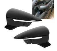 Caches rétroviseurs - 1 paire à gauche et à droite - Caches de protection pour SEAT Leon Mk3 5F ST FR Cupra 2013-2019 en noir brillant