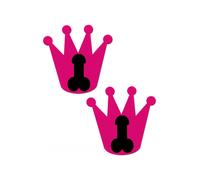 Caches-Tétons Couronne Rose avec Pénis Noir