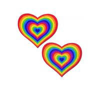 Caches-Tétons Love Coeur Arc-En-Ciel