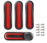 Caches Vis Catadioptre pour Xiaomi M365, Pro, 2, 3, 1S, Essential / Rouge Noir / Rouge