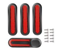 Caches Vis Catadioptre pour Xiaomi M365, Pro, 2, 3, 1S, Essential / Rouge Noir / Rouge