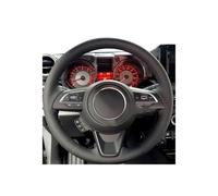 Caches Volant Housse Volant Voiture Cousue À La Main Pour Suzuki Pour Jimny Pour Sierra Pour Swift Pour Sport Pour Teszt Pour Baleno 2018-2024 Volant Couverture Protège(Black line style)