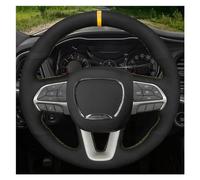 Caches Volant pour Dodge pour Challenger 2015 - 2021 pour Chargeur 2015-2021 pour Durango 2015-2021 Housse Volant Voiture en Daim Noir Doux Couture À La Main(Yellow Thread)