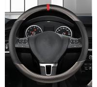 Caches Volant pour Nissan pour Qashqai J11 pour X-Trail T32 2015 2016 2017 2018 2019 2020 2021 Couverture Volant Voiture en Fiber Carbone(Type E O Shape)