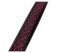 Caches Volant pour Seat Ibiza 6L Leon 2007 2008 Sport Altea Toledo Housse Volant Voiture en Cuir Artificiel Noir Marqueur Rouge(Red Thread)