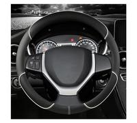 Caches Volant pour Suzuki pour Jimny pour Grand Vitara pour Aerio pour Kizashi pour Liana Couverture Volant Voiture 38Cm Protecteur Volant Antidérapant(Blanc)