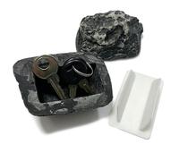 Cachette à clés en forme de rocher de camouflage - Boîte de rangement décorative réaliste - Pour intérieur et extérieur, terrasse, cour, , garage, géocaching