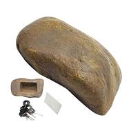 Cachette à clés - Résine 11,5 x 8 x 4,5 cm - Faux Rock Lock Box | Boîte en Pierre Simulation Cachée avec Rangement Étanche à la Poussière | Duplicata ōx Jardin et