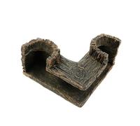 Cachette d'angle Compact, Tunnel en D’Arbre, Décoration D’Aquarium, Dimensions Approximatives 13 × 13 × 7 Cm, Poids du Produit 445,7 G