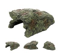 Cachette d'aquarium pour reptiles - Décoration d'aquarium, grottes rocheuses, ornement d'aquarium creux en résine | Décoration d'aquarium, abri à crevettes et poissons, grotte cachée, ornements d'amén