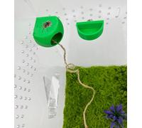 Cachette d'araignée sauteuse avec aimants et gamelle - Accessoires pour animaux domestiques - Cachette pour habitat d'araignée (vert) (Terrarium non inclus)