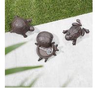 Cachette de clés - Haushalt International - Lot de 3 - Animaux - Fonte d'aluminium - 10 x 8 x 5 cm