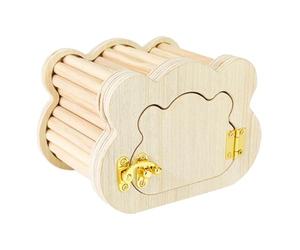 Cachette de hamster fabriquée en bois - Cachette de hamster | formes mignonnes de nuages, cachette de hamster, hamsters restants - Slip | Petits animaux de compagnie Décoration d'espace d