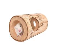 Cachette de hamster - Tube de tunnel pour hamster en bois, petite maison de jeu pour animaux de compagnie, labyrinthe de tunnels de hamster, habitat de château en bois pour lapins deejillo